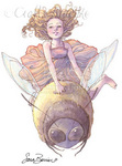 Thumbelina Faith-Unmounted Rubber Stamp